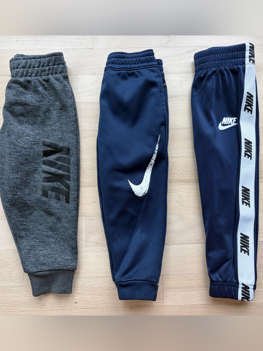 Nike Boys' Jogger Trio in Gray and Navy